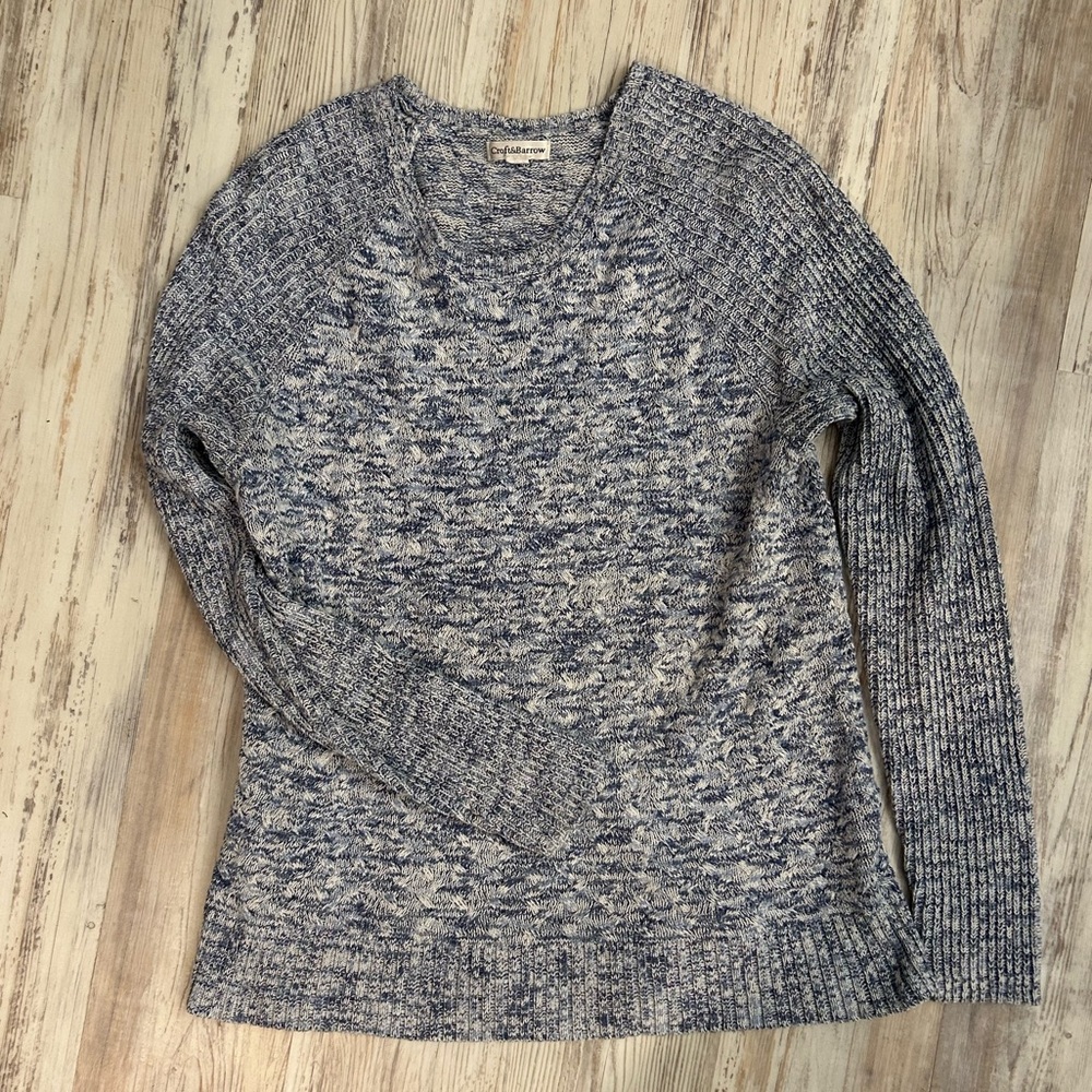 Croft & Barrow Marled Blue Crew Neck Sweater
